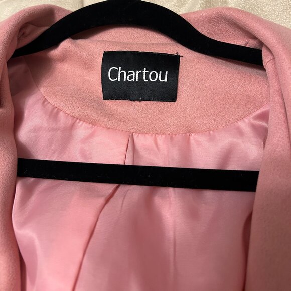 Chartou Women's Faux Suede Moto Biker Jacket Chic Cropped Tassel Fringe - Picture 5 of 11